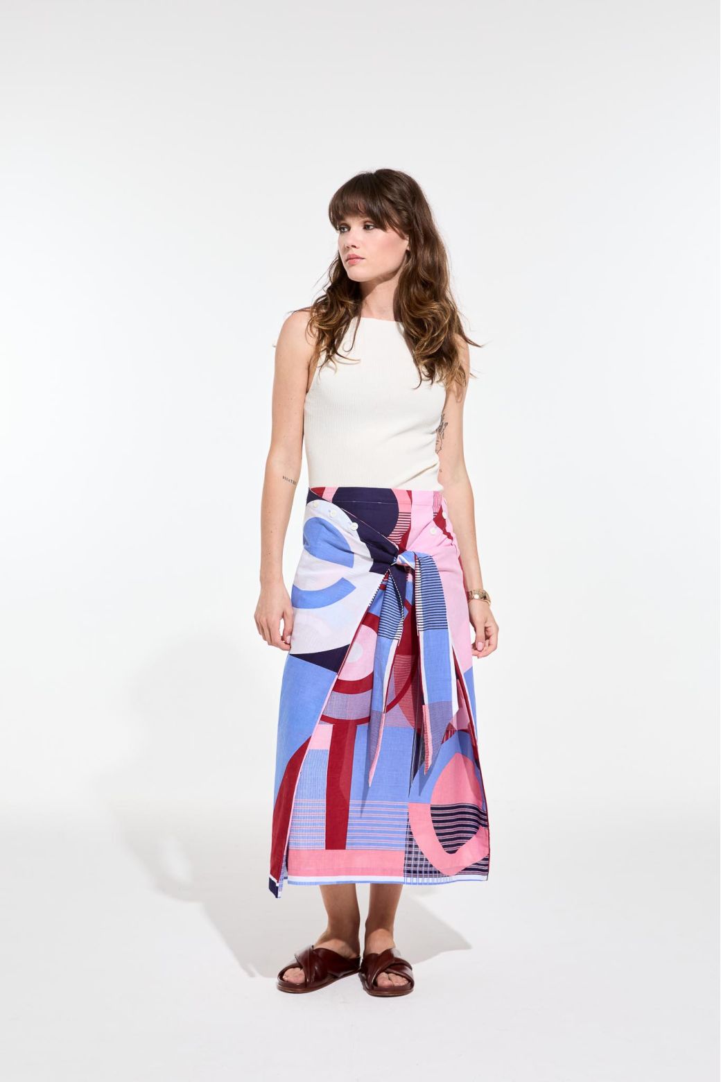 111 - Red Blue Olga Reve Ta Poesie Skirt Pack Of 2