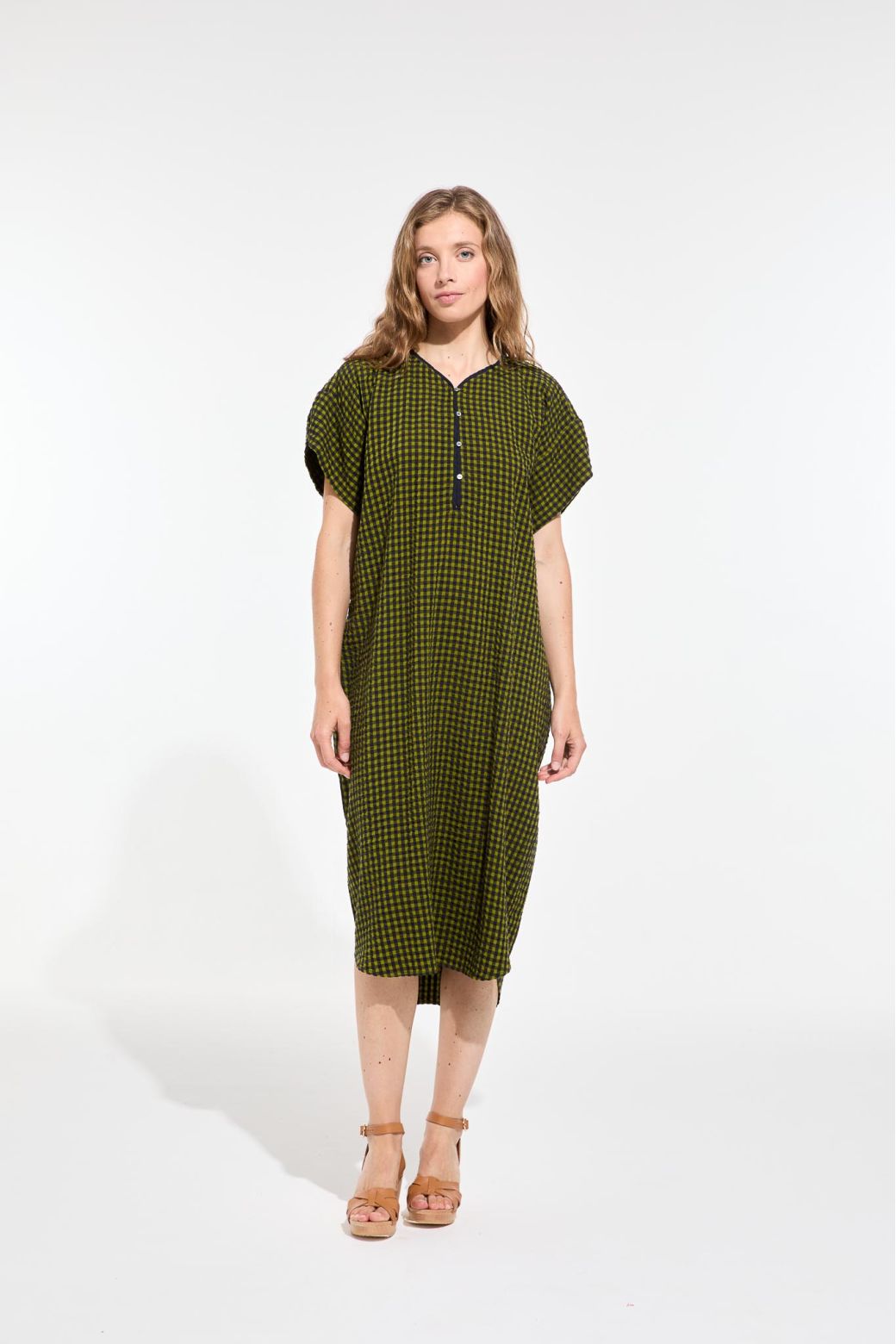 115 - Navy Khaki Noto Freesia Dress Pack Of 2