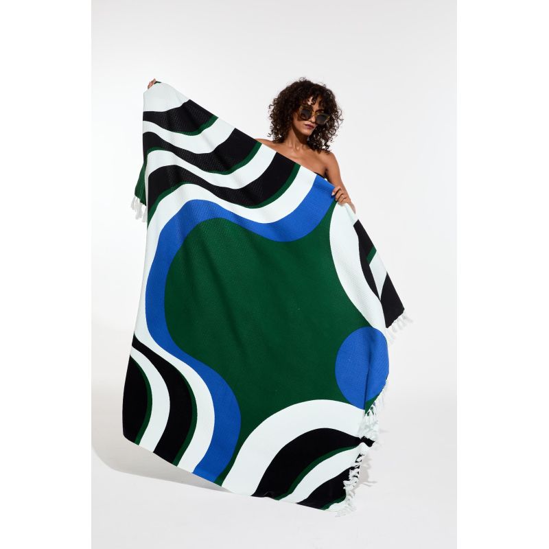 506 - PlaidNebuleuse Bleu Lot De 2