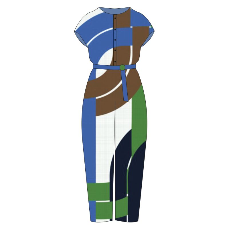 210 - Combinaison Messina Liane Bleu Vert Lot De 2