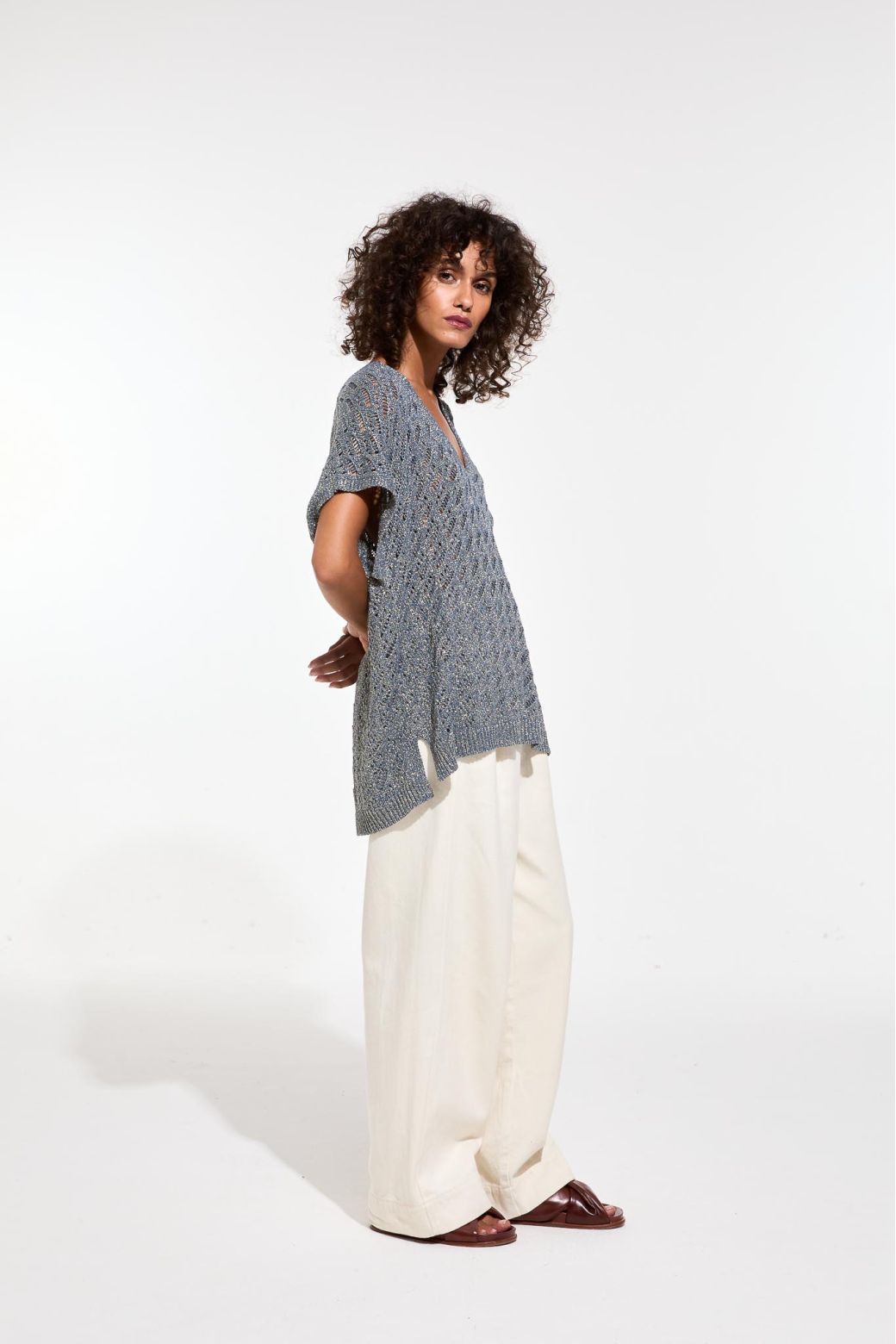 155 - Blue Grey Cris Flores Top Pack Of 2