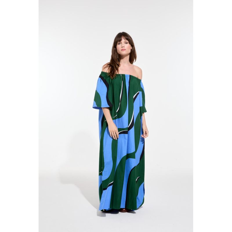 212 - Robe Palao Madone Bleu Vert Lot De 2