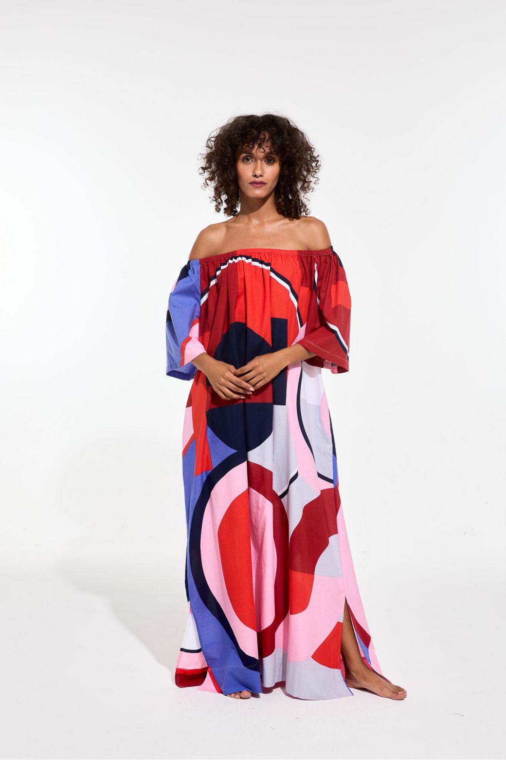 213 - Red Blue Palao Poesie Dress Pack Of 2