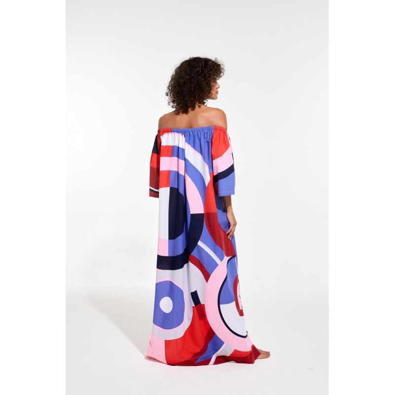 213 - Robe Palao Poesie Rouge Bleu Lot De 2