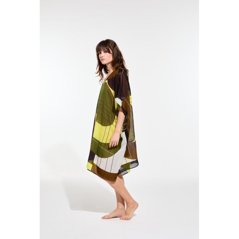 215 - Robe Elia Forma Kaki Lime Lot De 2