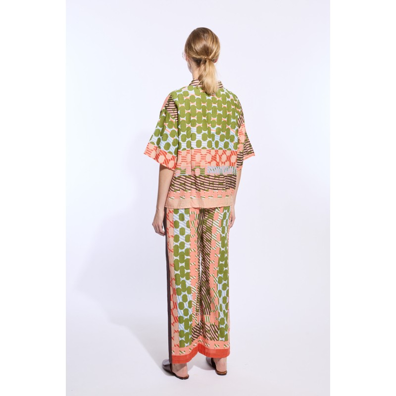 109 - Chemise Andrew Pollen Kaki Rose Lot De 2