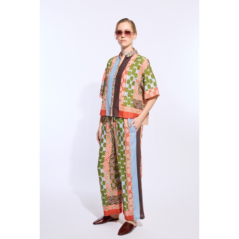 109 - Chemise Andrew Pollen Kaki Rose Lot De 2