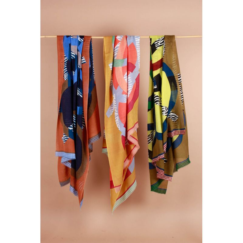 Foulard Meli Melo Kaki