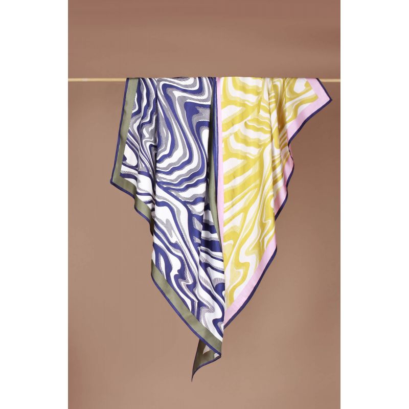 Foulard Wave Marine Miel