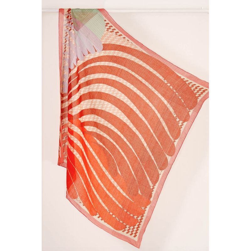 Foulard La Vague Grège 2x