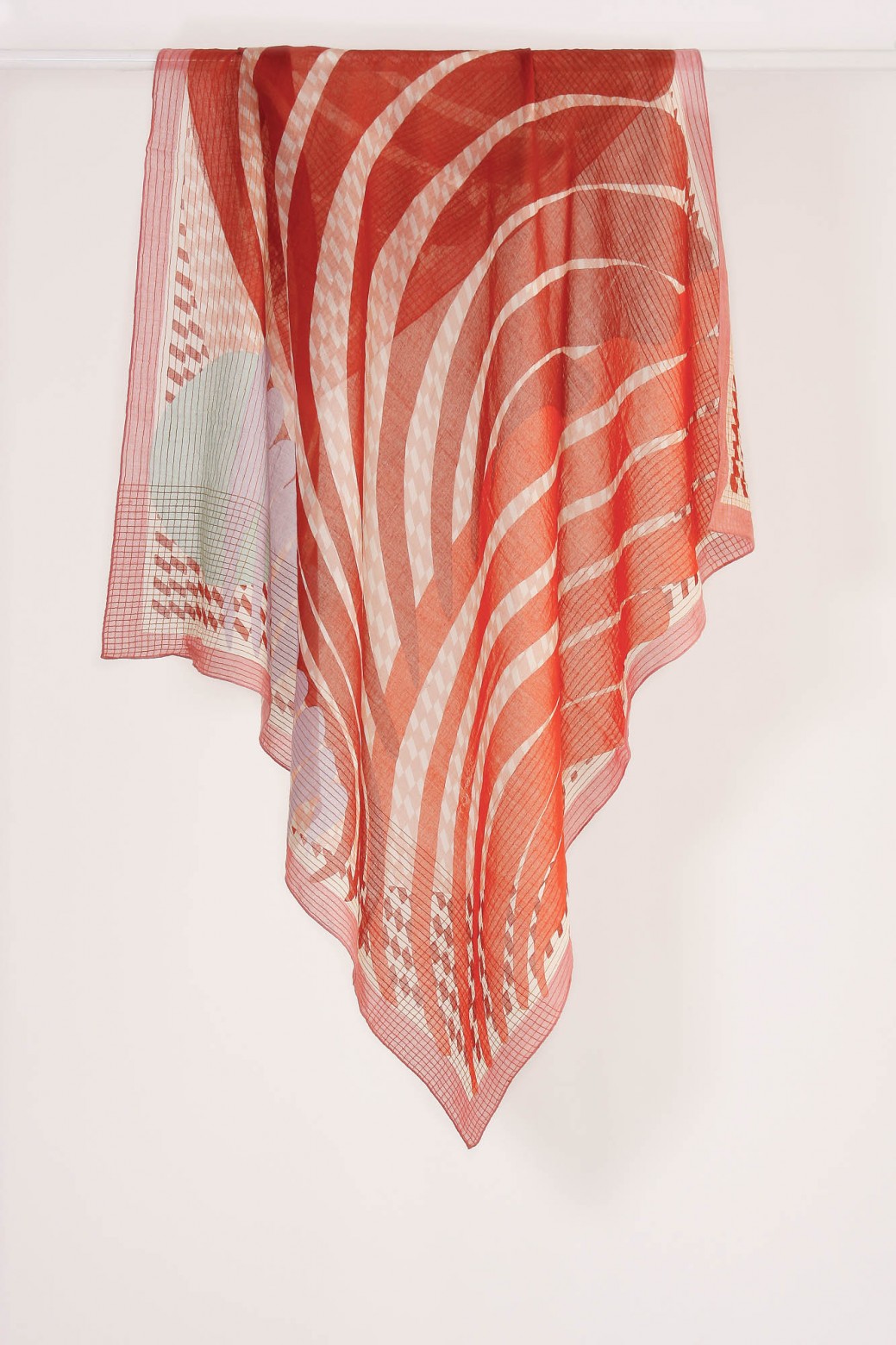 Foulard La Vague Grège 2x