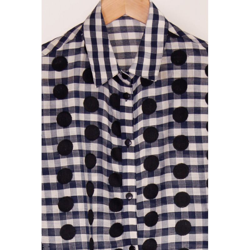 Chemise Rosalie Pois Marine 2x