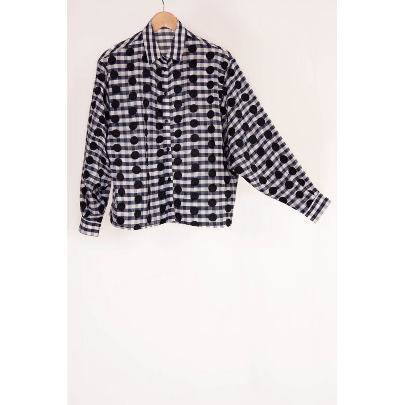 Chemise Rosalie Pois Marine 2x